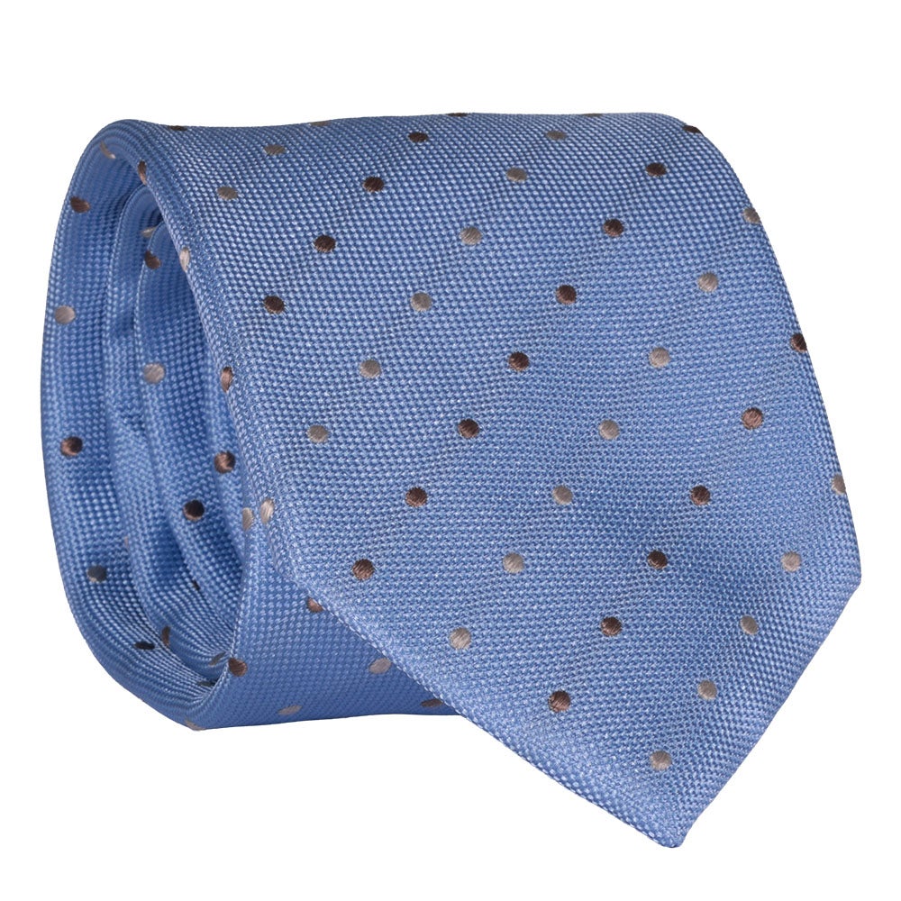 Sidenslips, mönstrad 025 ljusblå/beige