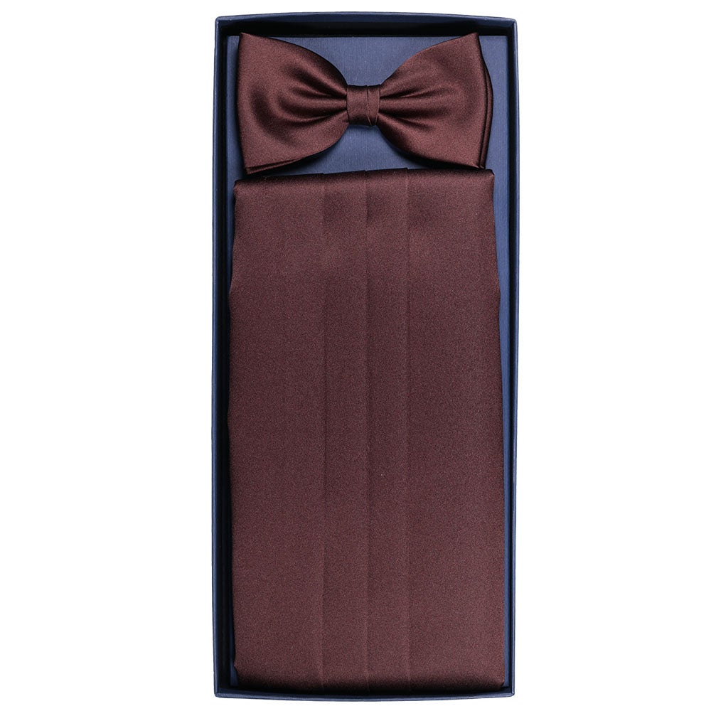 Cummerbund set mörkbrun 141