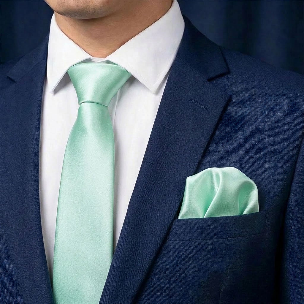 Slips och näsduk, mintgrön