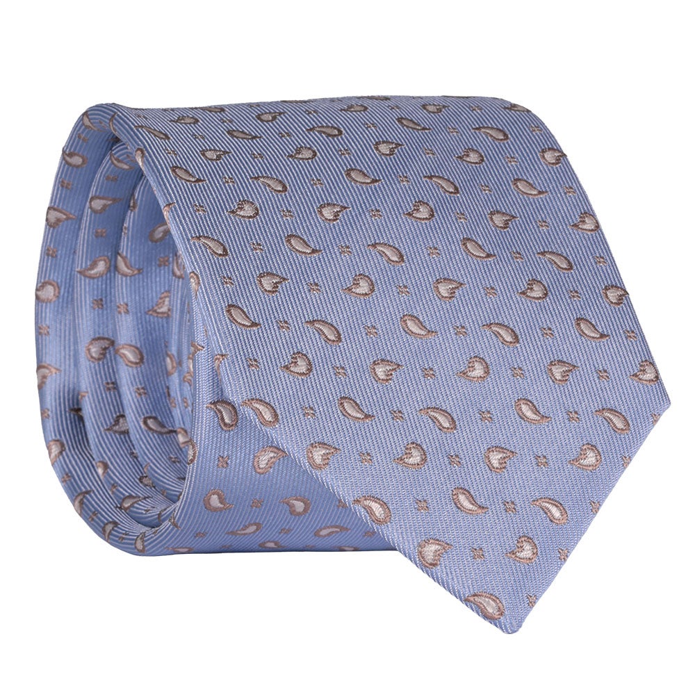 Sidenslips, mönstrad jeansblå