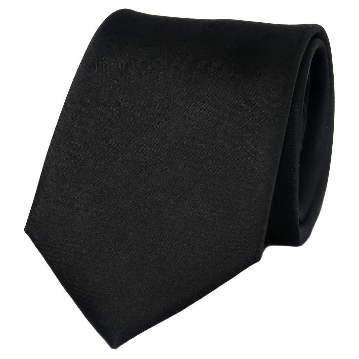 Sidenslips slät svart