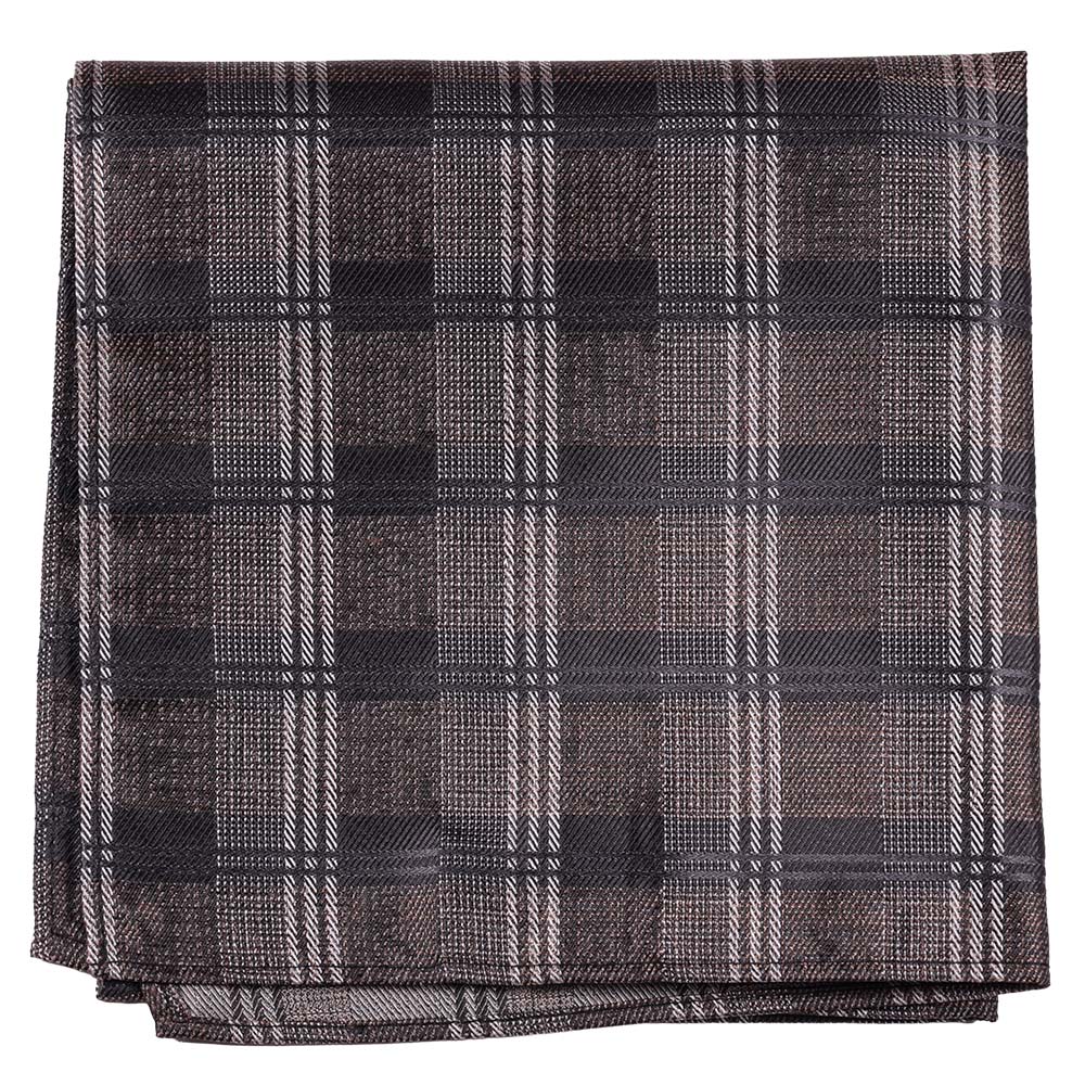 Sidennäsduk, mönstrad brun