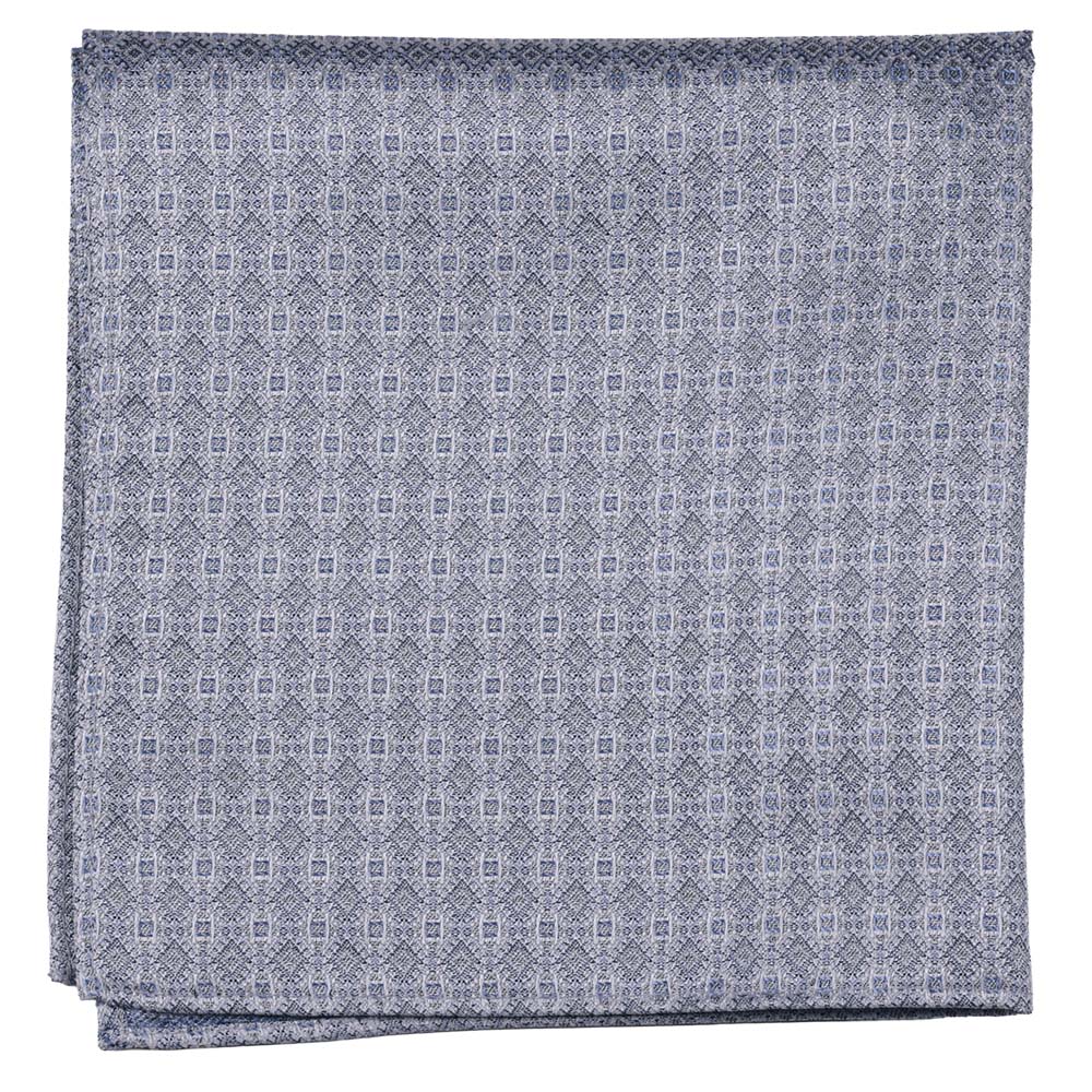 Sidennäsduk, mönstrad marinblå