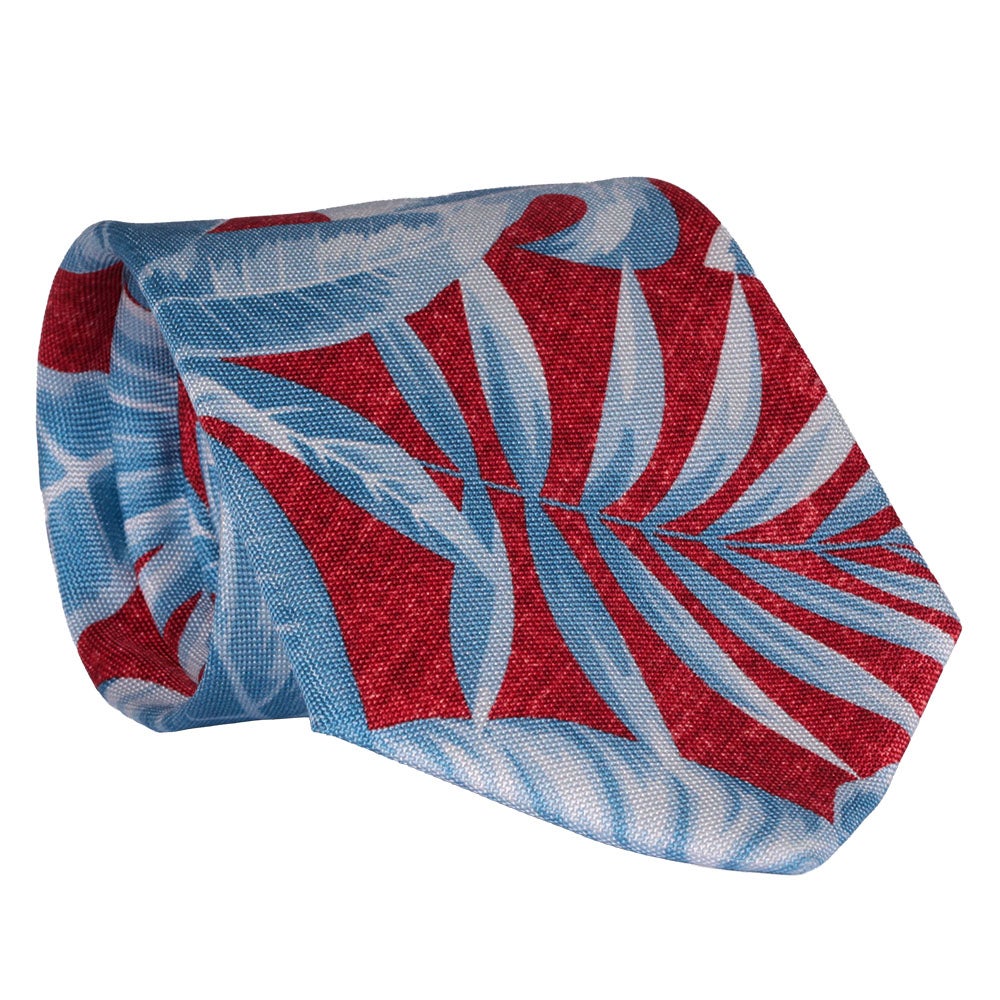 Sidenslips, mönstrad 040 röd