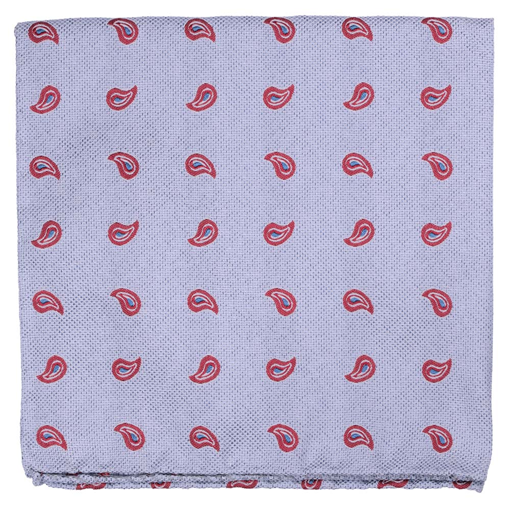 Sidennäsduk, mönstrad 015 blå
