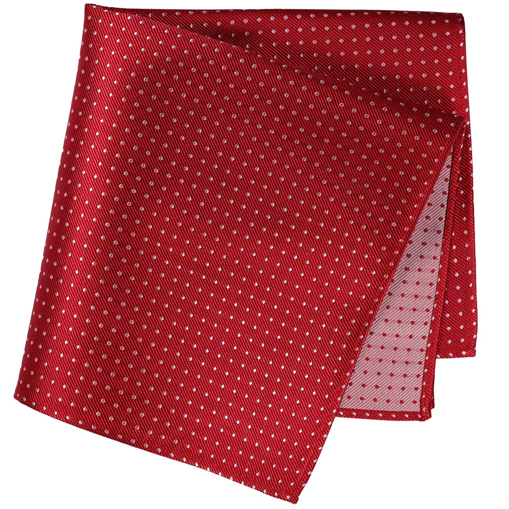 Sidennäsduk, mönstrad 001 röd