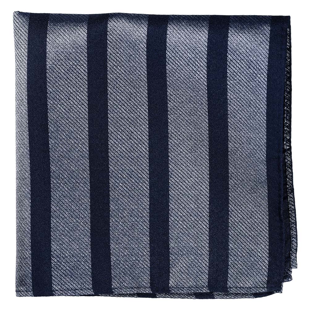 Sidennäsduk, mönstrad 003 jeansblå