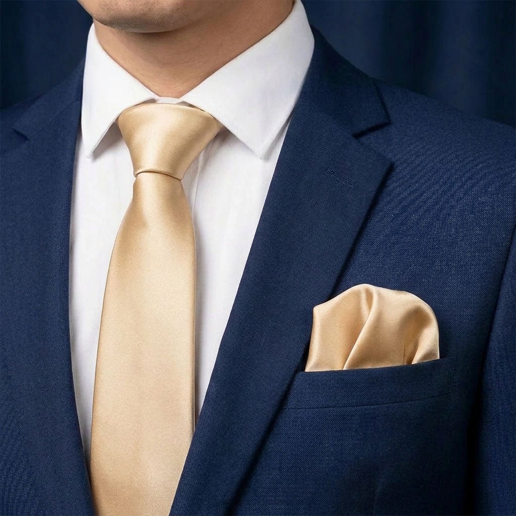 Slips och näsduk, guldgul