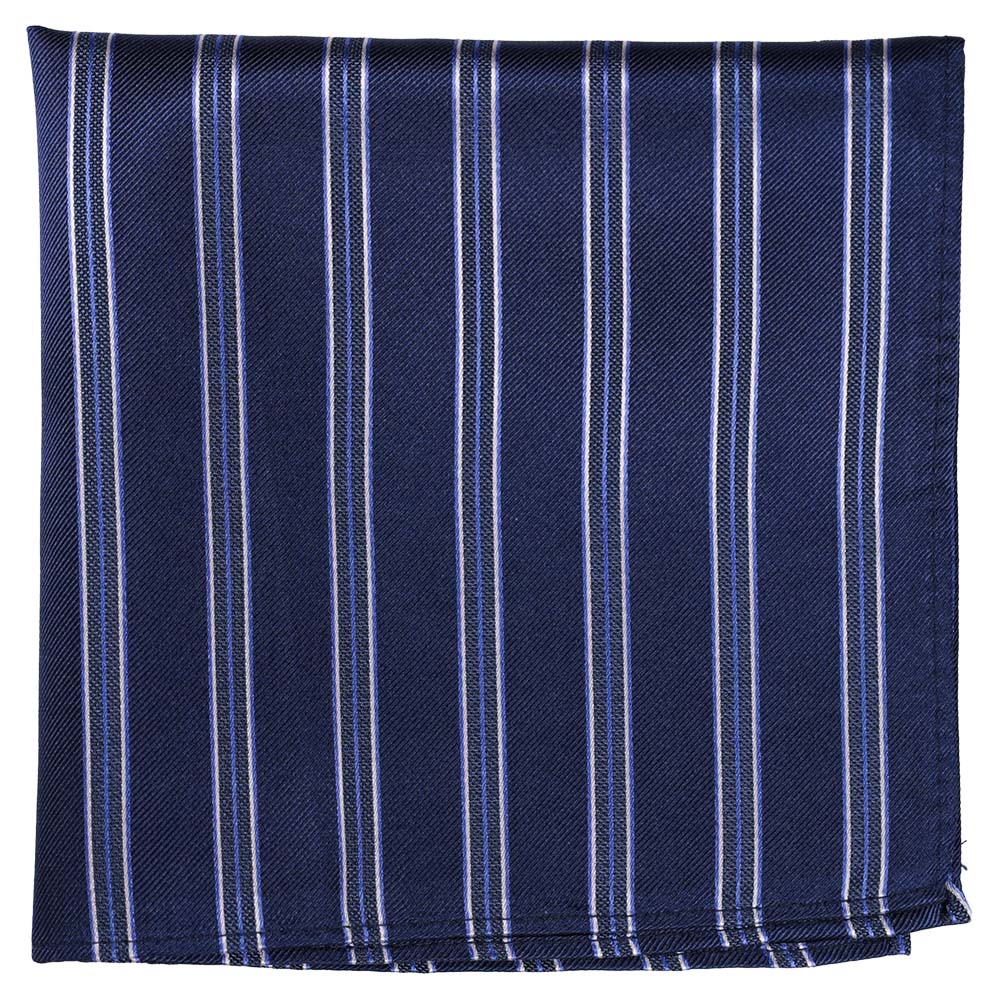 Sidennäsduk, mönstrad 002 marin/blå