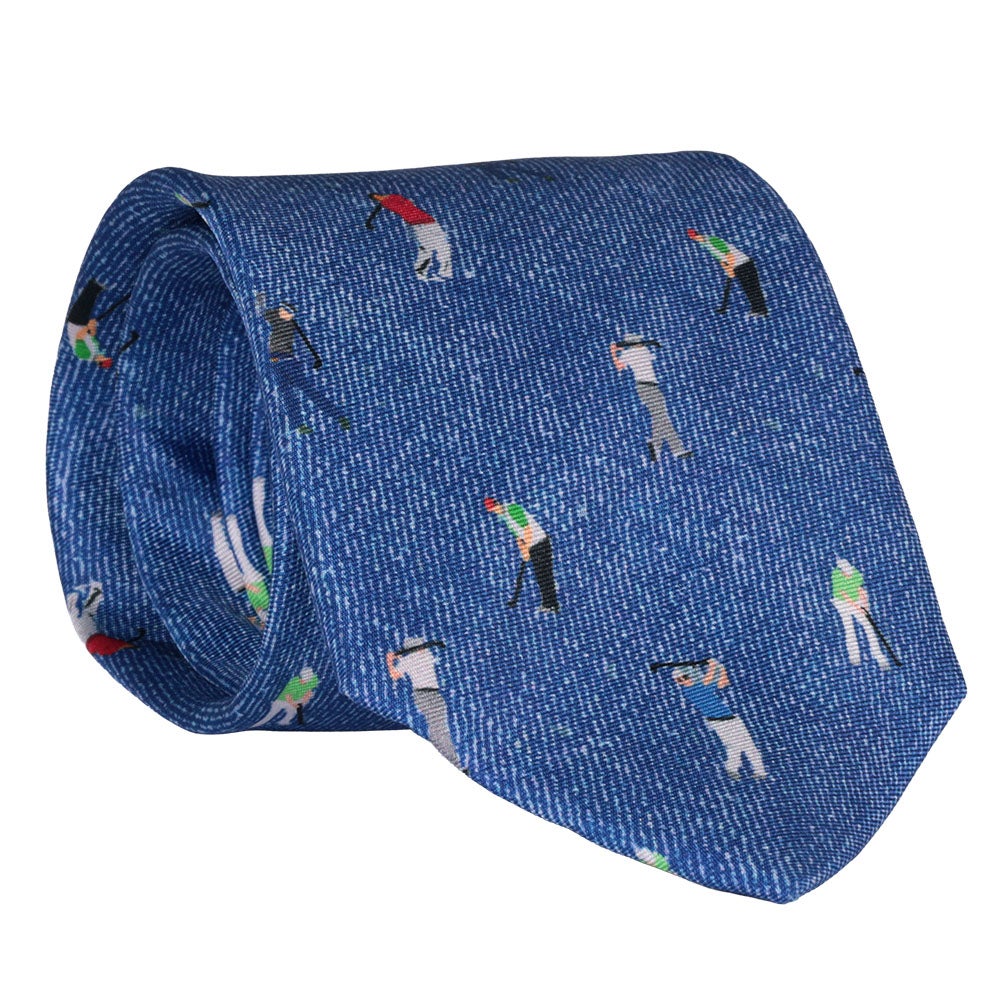 Sidenslips, golf jeansblå