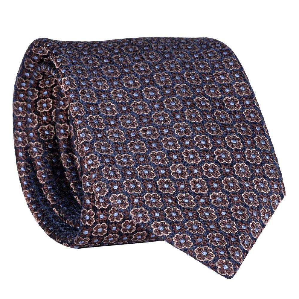 Sidenslips, mönstrad 038 brun