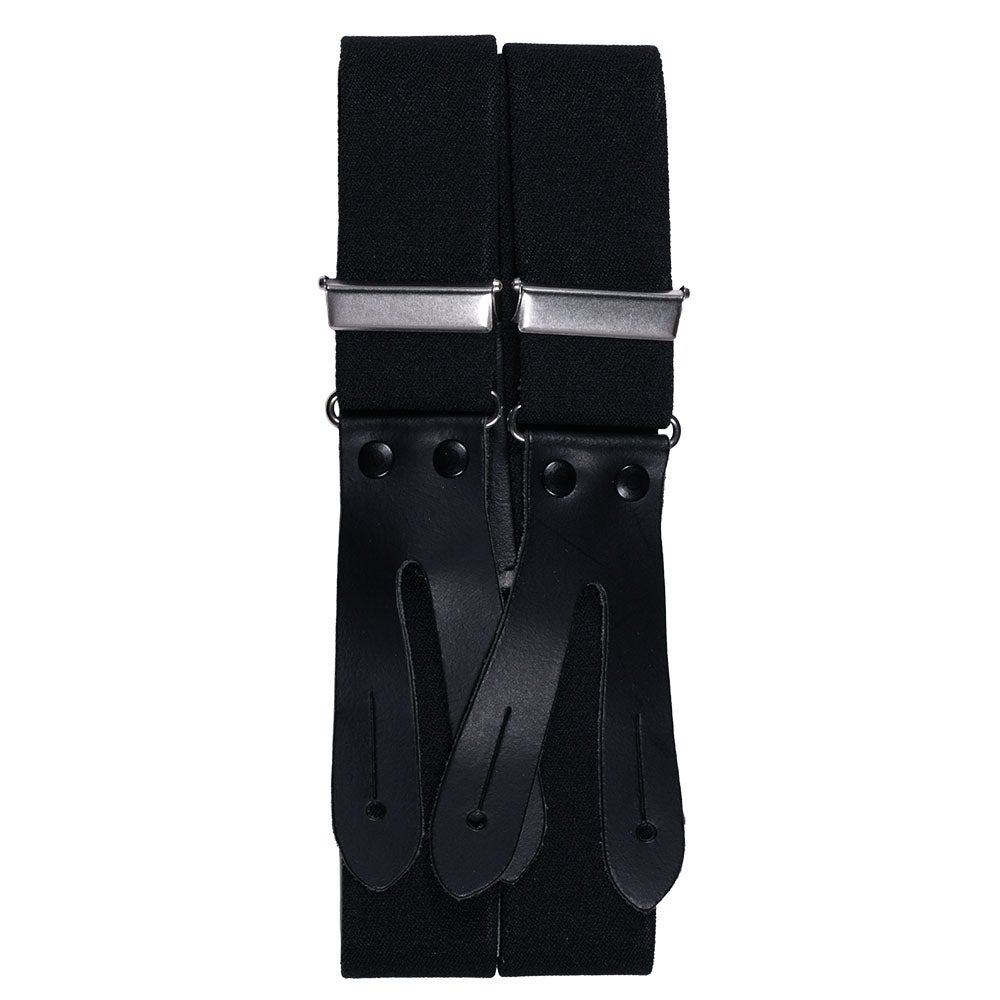 Hängsle med läderstropp svart