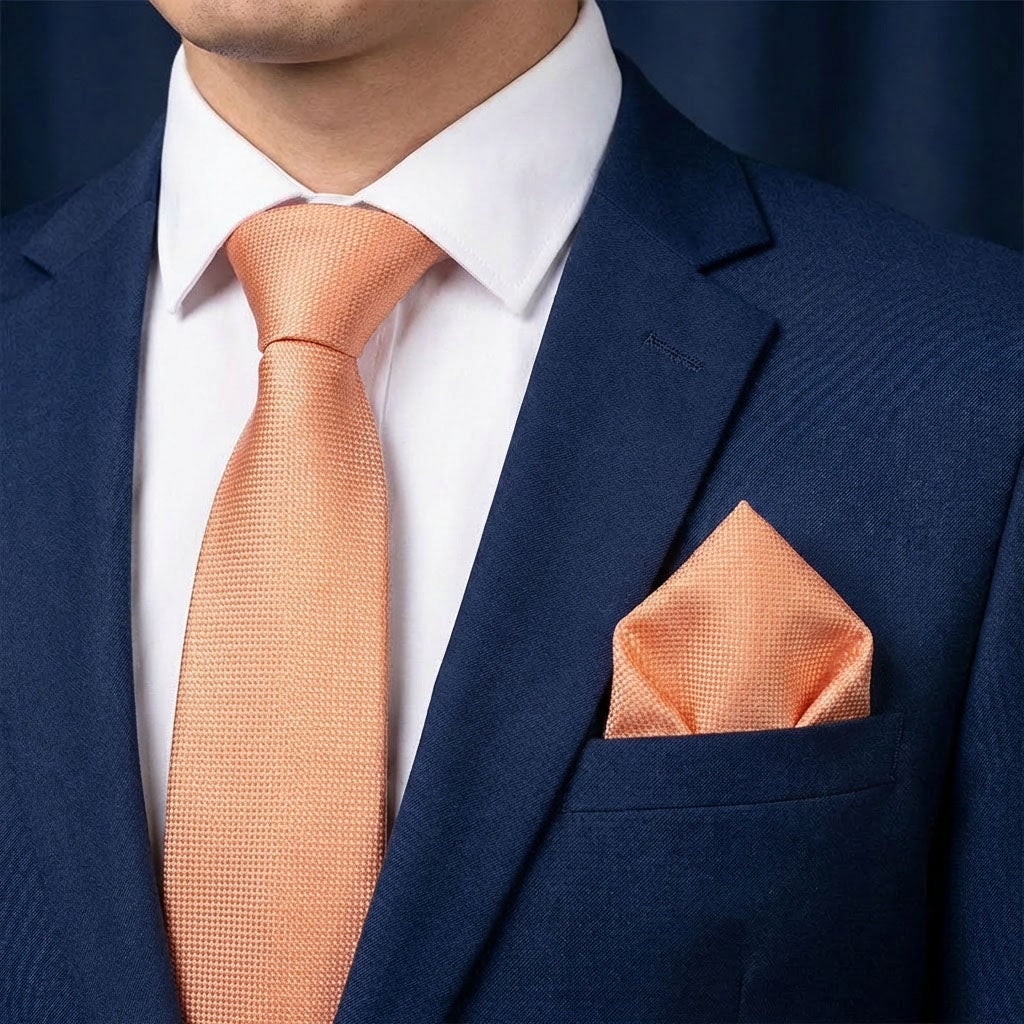 Sidenslips och näsduk 9300 orange