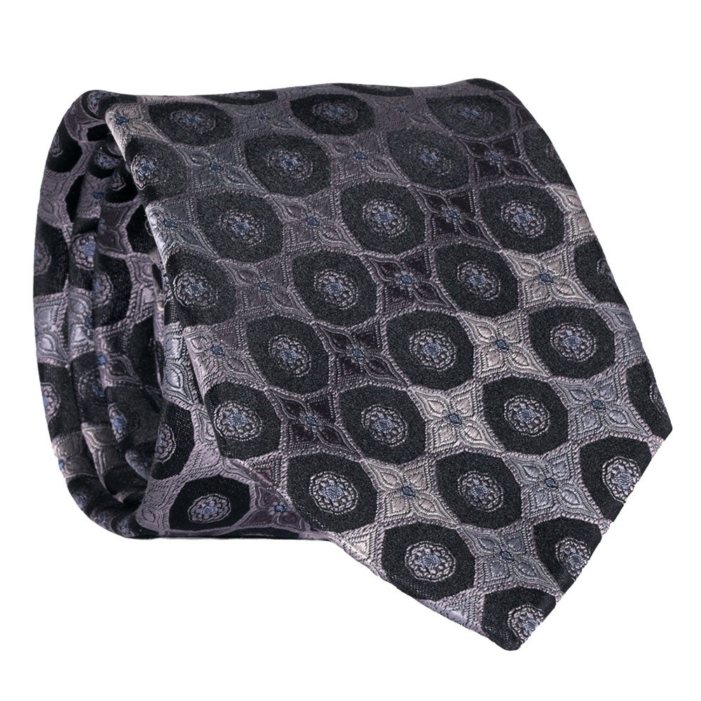 Sidenslips, mönstrad 026 svart