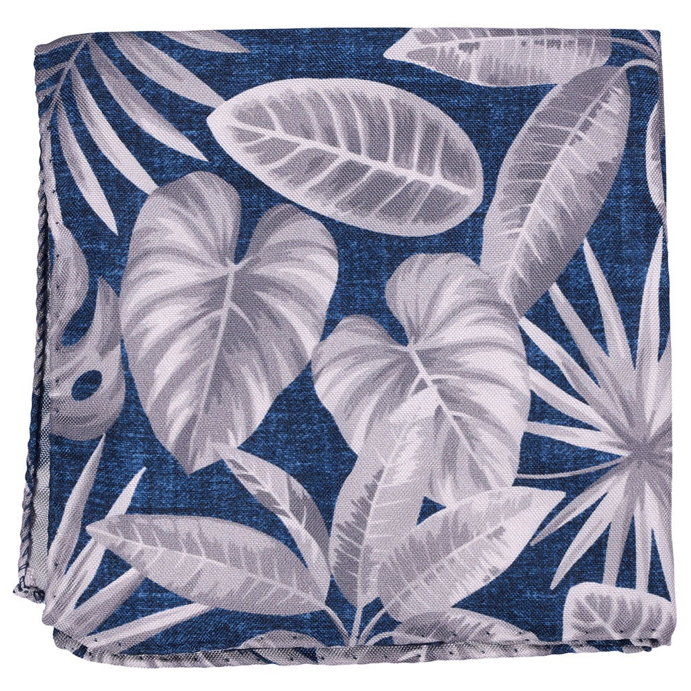 Sidennäsduk, mönstrad 040 marin