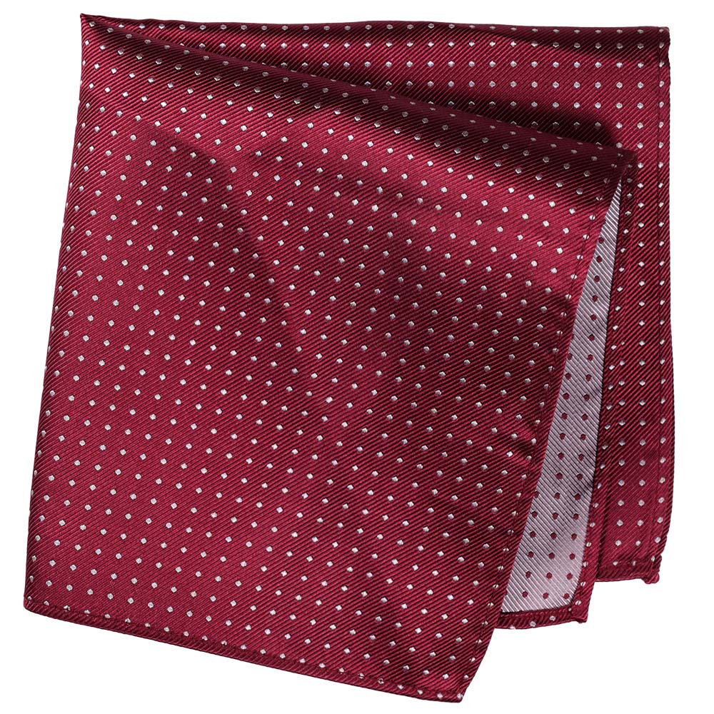 Sidennäsduk, mönstrad 001 mörkröd